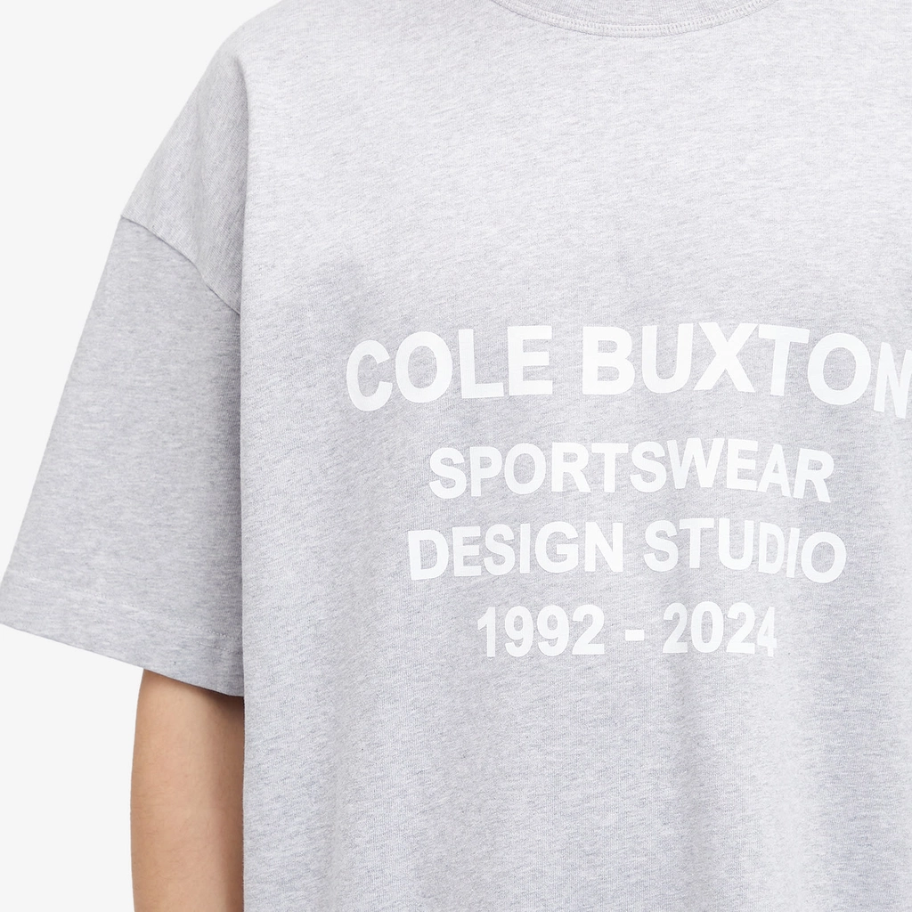 Cole Buxton Men's Design Studios T-Shirt Light Grey Marl